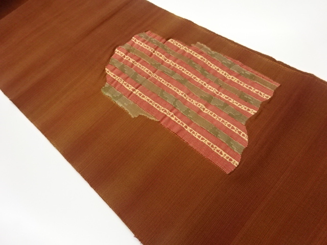 抽象縞模様織出し名古屋帯